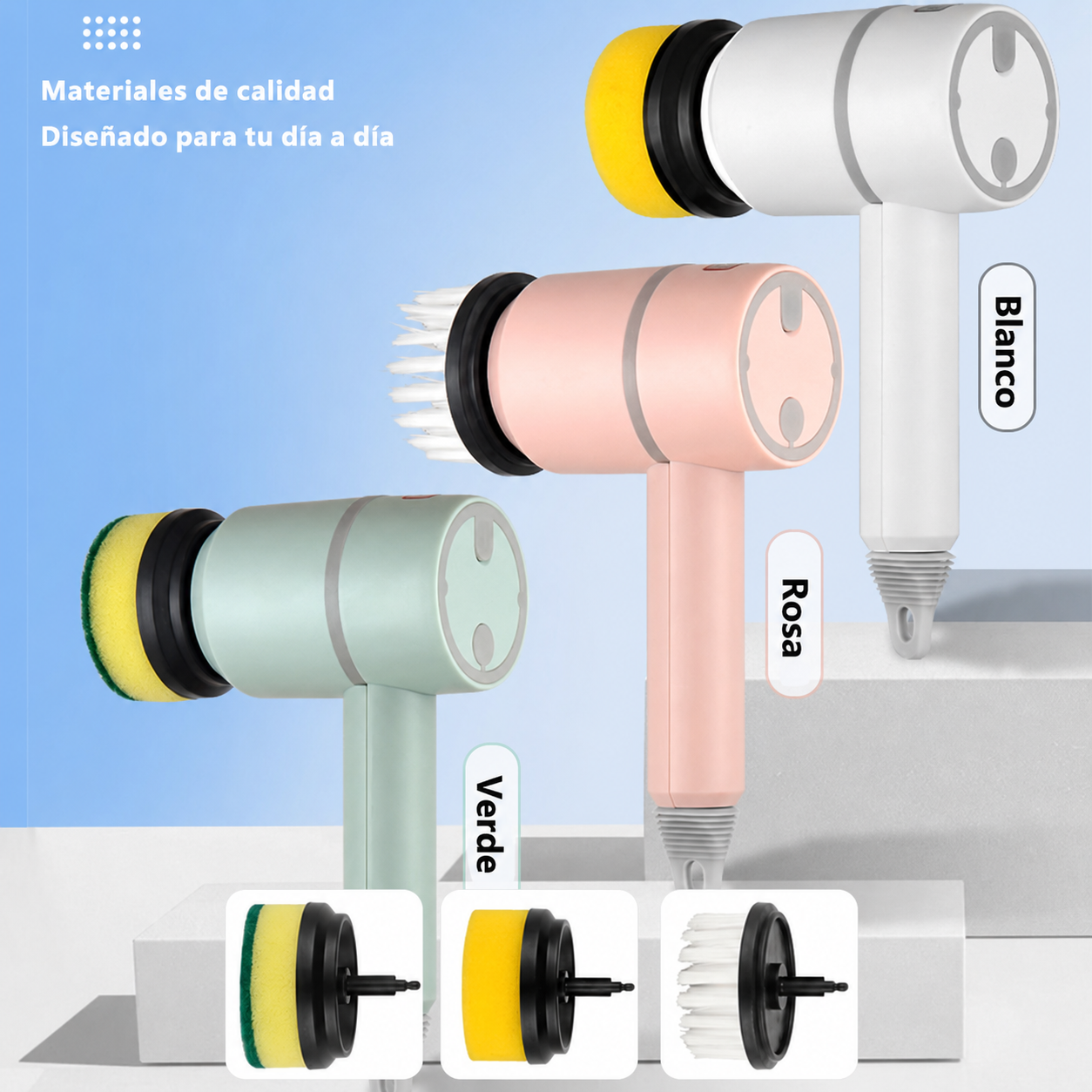 Fraguas Home SpinClean — Cepillo Eléctrico de Limpieza 3 en 1