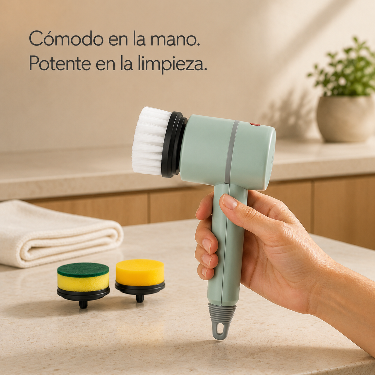 Fraguas Home SpinClean — Cepillo Eléctrico de Limpieza 3 en 1