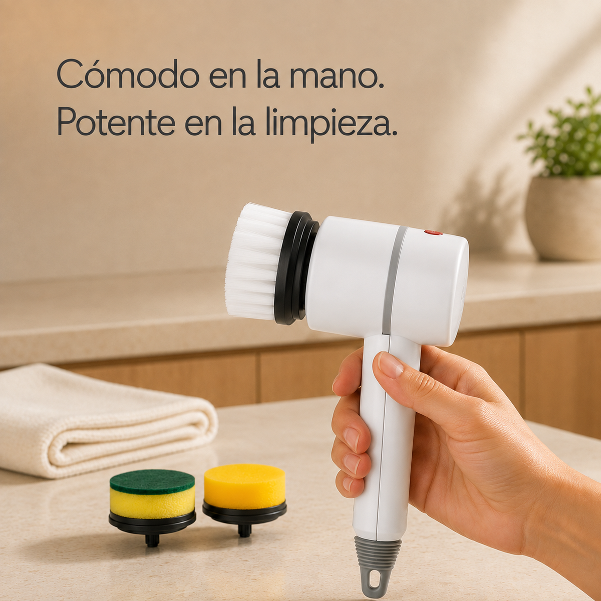 Fraguas Home SpinClean — Cepillo Eléctrico de Limpieza 3 en 1