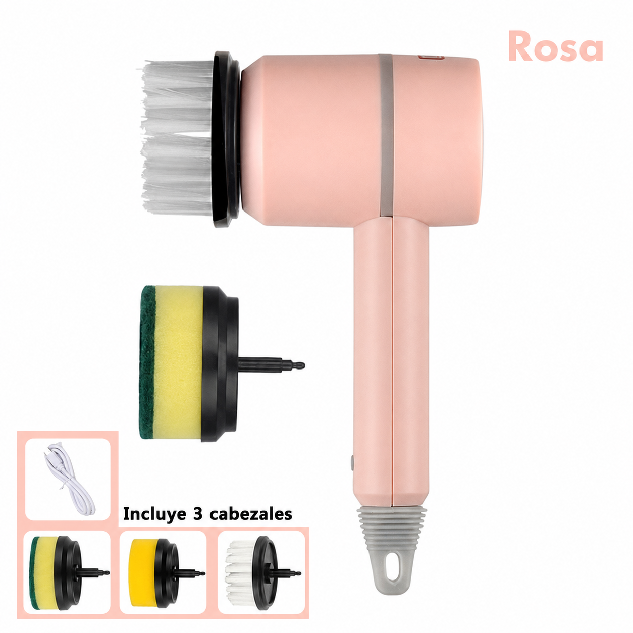 Fraguas Home SpinClean — Cepillo Eléctrico de Limpieza 3 en 1