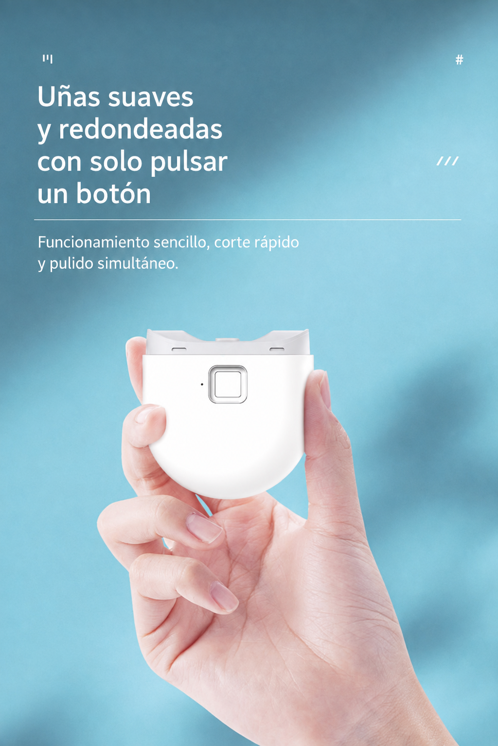Fraguas Home TrimGlow — Cortauñas Eléctrico con Luz y Pulido